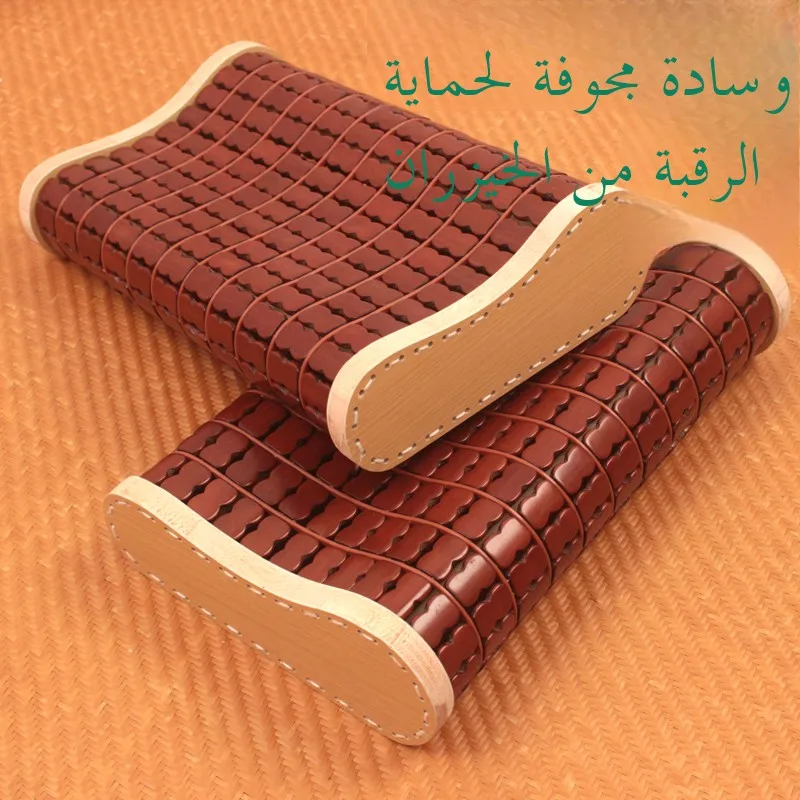 

Cooling Breathable Ne Support Pillow Bamboo Fiber Mat for Sauna Room Single Person Cylindrical ape Summer Special Pillow