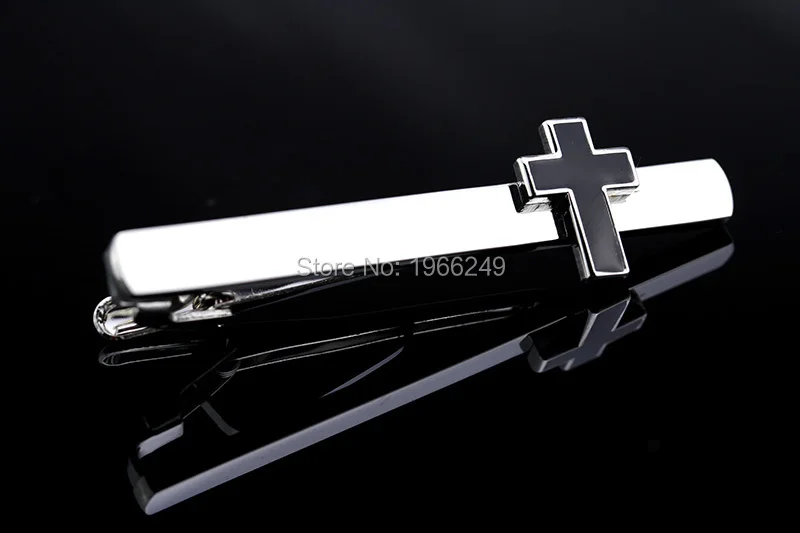 MMS Tie Clips & Cufflinks Black Color Fashion Novelty Cross Movie Design Tie Clips High Quality Alloy Jewelry For Men Gift