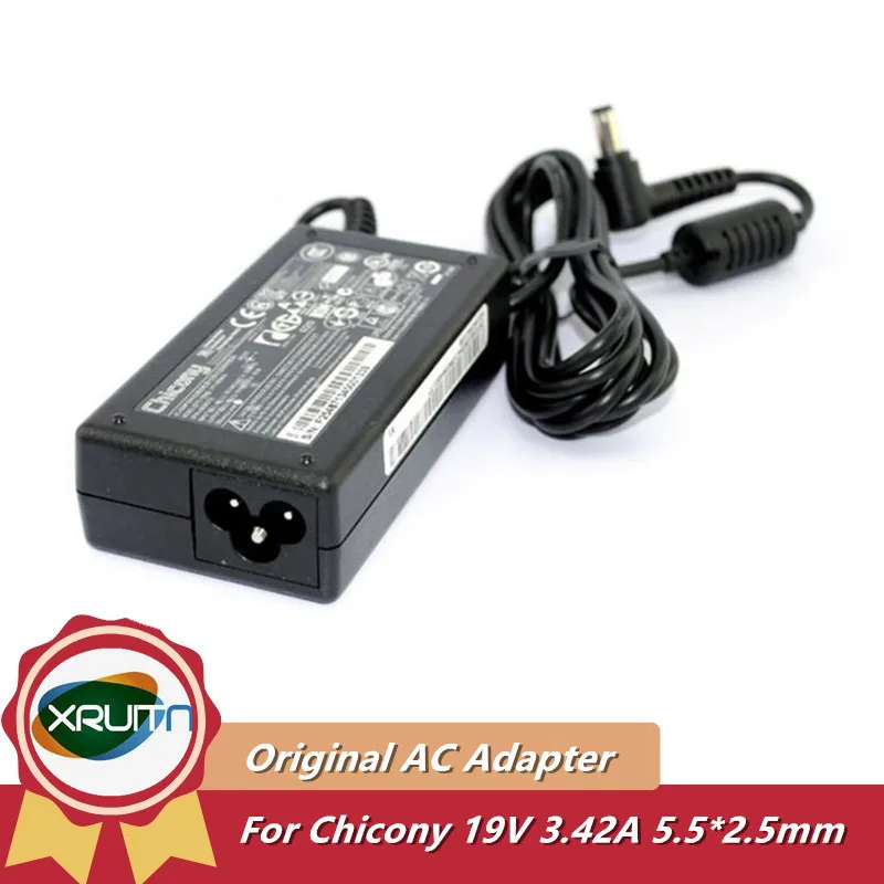 

Genuine 19V 3.42A 65W 5.5x2.5mm Chicony PA-1650-90 A11-065N1A AC Adapter For GATEWAY 4028GZ 4010JP M255 CX2620h Laptop Charger