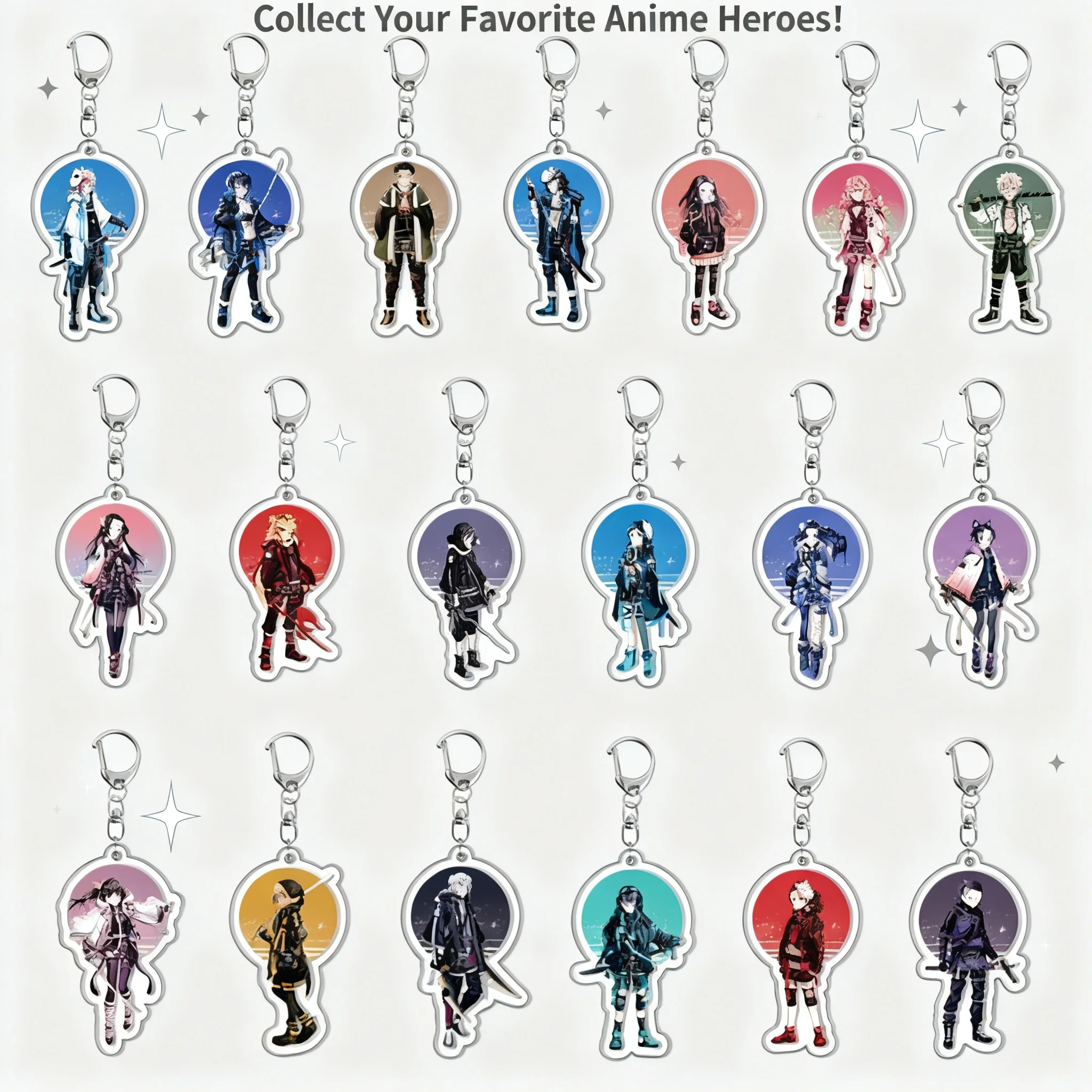 

Demon Slayer Kimetsu no Yaiba Kamado Tanjiro Kamado Nezuko Agatsuma Zenitsu Acrylic Keychain Anime Merchandise Cosplay