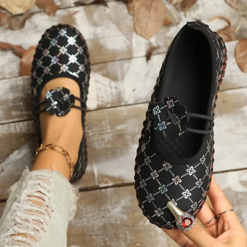 Tênis feminino novo artesanal casual mocassins planos deslizamento-on luxo confortável mocassins tênis feminino confortável sapatos macios para mulher