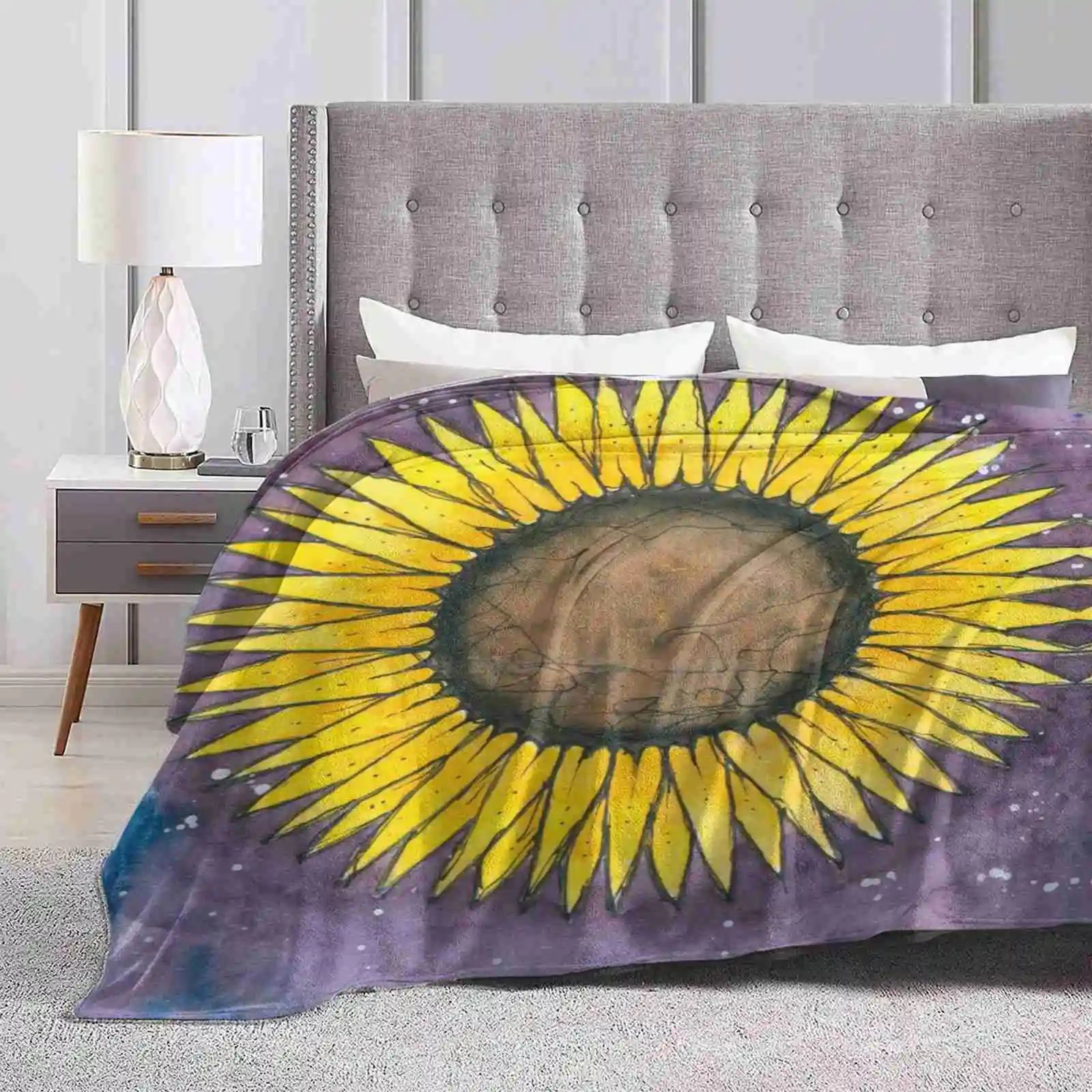 Sunflower Soft Warm Throw Blanket Sunflowers Yellow Summer Violet Plants To Grow Garden Nature Natural Sunshine Spring