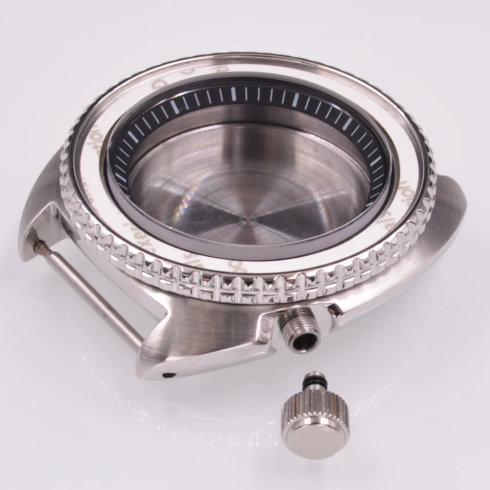 45mm Sapphire Glass Solid stainless steel Watch Case Fit NH35A NH36A NH35 NH36 Movement