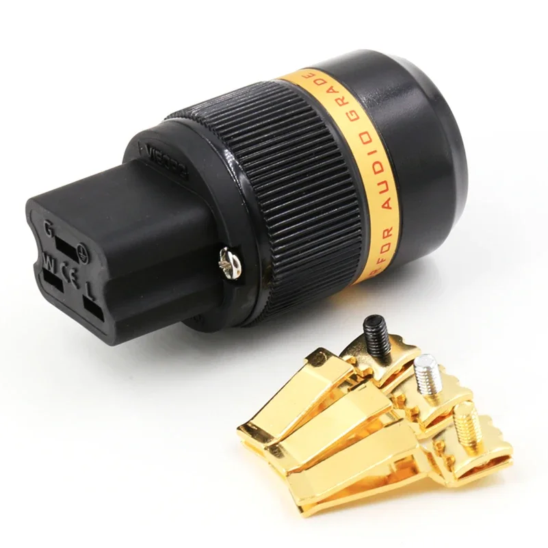 Conector de cable de alimentación Viborg VF520 C19, cobre puro, plateado/dorado/rodio, adaptador de cable de alta fidelidad VF520 disponible