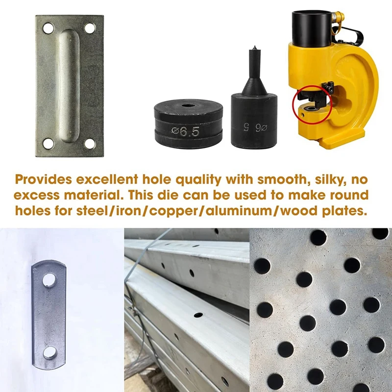 MAKE-гидравлический дырокол для машины CH70 CH-70, гидравлический штамповочный круглый инструмент 6,5 мм, 1 шт., черный