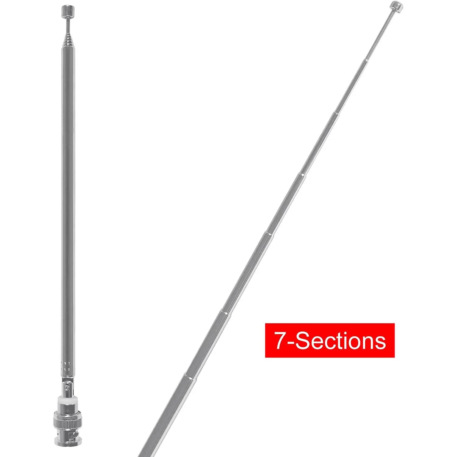 Police Radio Scanner Antenna 20-1300MHz 7 Sections Telescopic BNC Male Antenna for Police Radio Scanner Two Way Radio