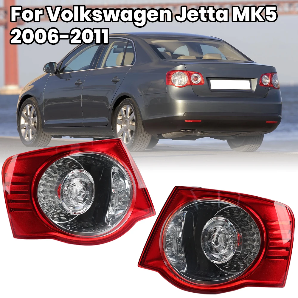 

1PC Outer Car LED Rear Tail Light For VW Jetta 5 MK5 Sendan 2006 2007 2008 2009 2010 2011 Accessories Turn signal Warning Lamp