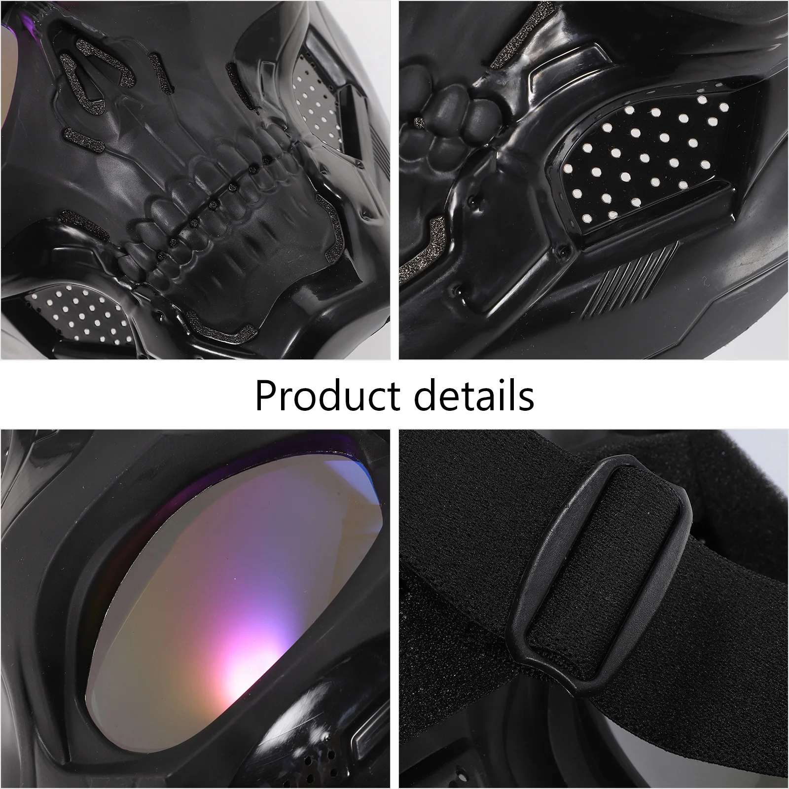 

Skull Motorcycle Goggles Riding Mask Safety Glasses Cool Punk Design Cosplay Gear for Outdoor Games Halloween Party