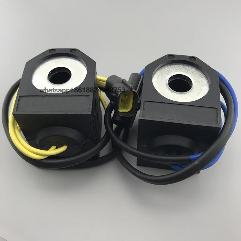 Good for Daewoo for Doosan excavator DH150-7/220-5 pilot solenoid valve coil  225-7 walking fast and slow gear DC24V DC12V