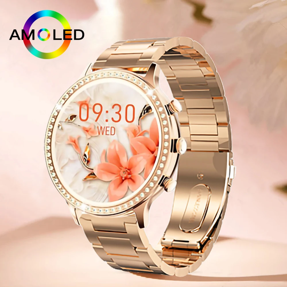 

Новинка 2024, Модные Смарт-часы с Bluetooth для звонков, женские спортивные водонепроницаемые часы с мониторингом здоровья, сделай сам, умные часы с индивидуальным циферблатом для дам