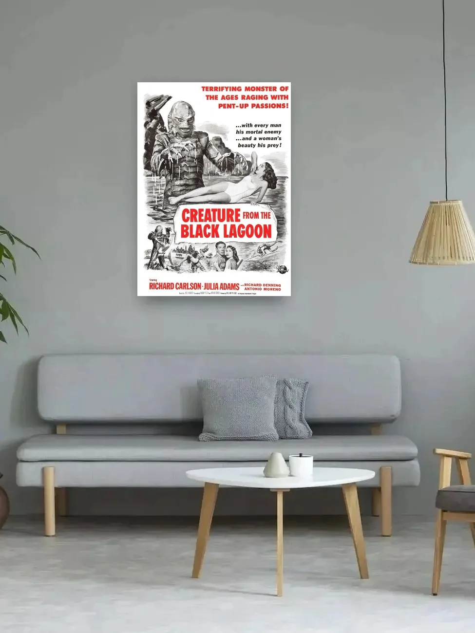 1954 The Creature From The Black Lagoon Alternate Movie, Art Picture Print Silk Poster, Home Wall Decor