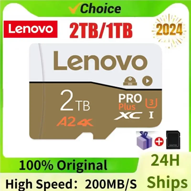 Lenovo 2TB Memory Card 1TB Class 10 High Speed U3 A2 Memory Flash Card 128GB TF Card 256GB 512GB Micro TF SD Card For Dash Cam