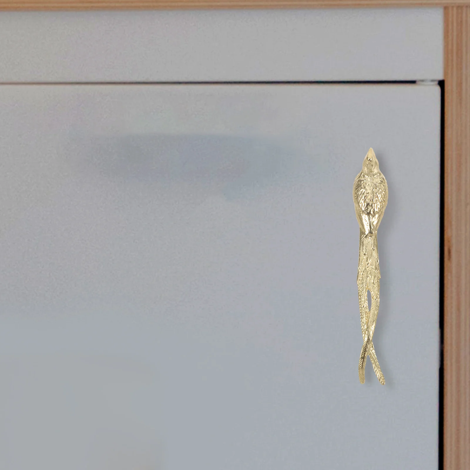 

Elegant Chinese Long-Tailed Bird Brass Knobs Cabinet Handles Drawer Door Pulls Decorative Furniture Hardware Home