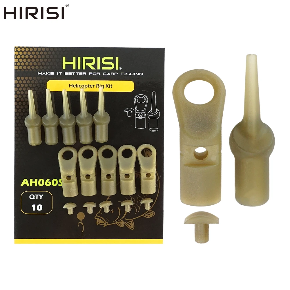 Hirisi 10Set Carp Fishing Drop Off Run Ring Rubber Beads For Carp Chod Helicopter Rigs Terminal Tackle Fishing Accessories