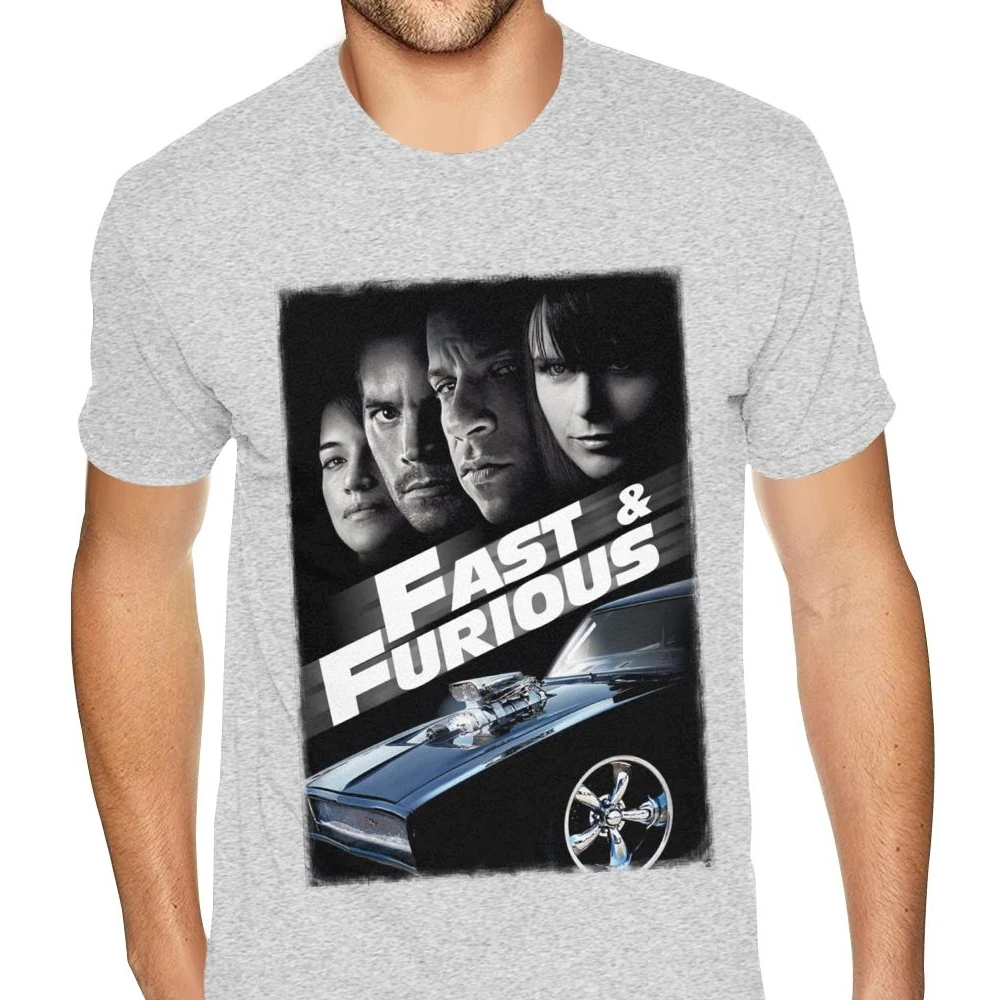 Men Tshirt Harajuku For Men's Tops Design Tee Shirts  Fast & Furious 8  Action Movie Oversized Anime Tshirt