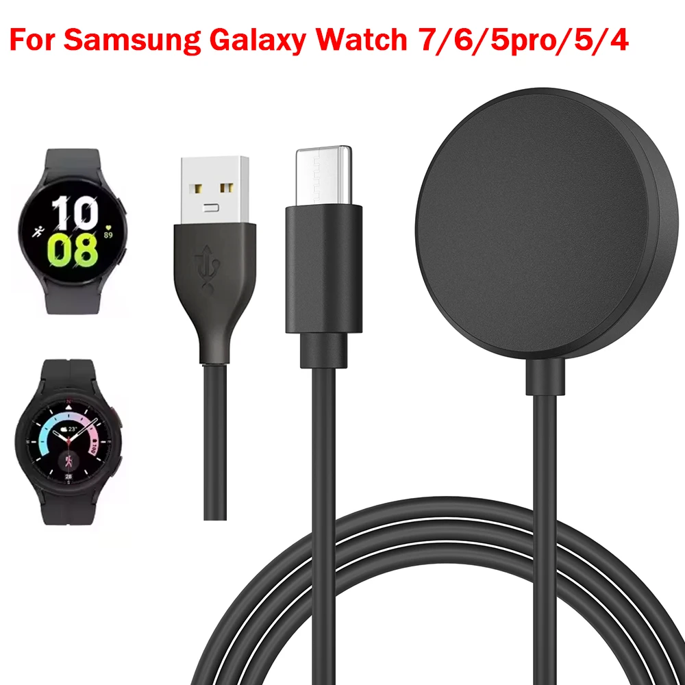 Зарядное устройство для часов Samsung Galaxy Watch 7 FE Ultra 6/5/Pro/4/3 41 мм 45 мм Active 2 40 мм 44 мм 6 Classic 43 47 42 мм 46 мм USB Type C
