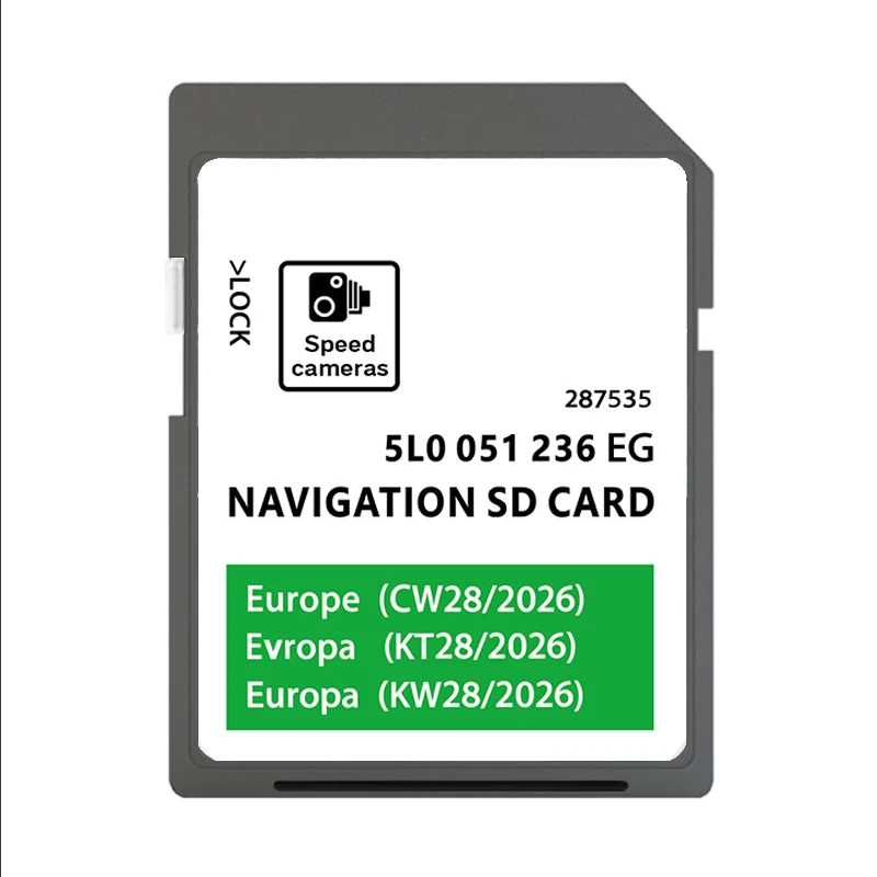 

for Skoda Octavia Superb Fabia Rapid Vehicle Amundsen SAT NAV SD Card 32GB Europe UK 2026 Maps 5L0051236EG Navigation