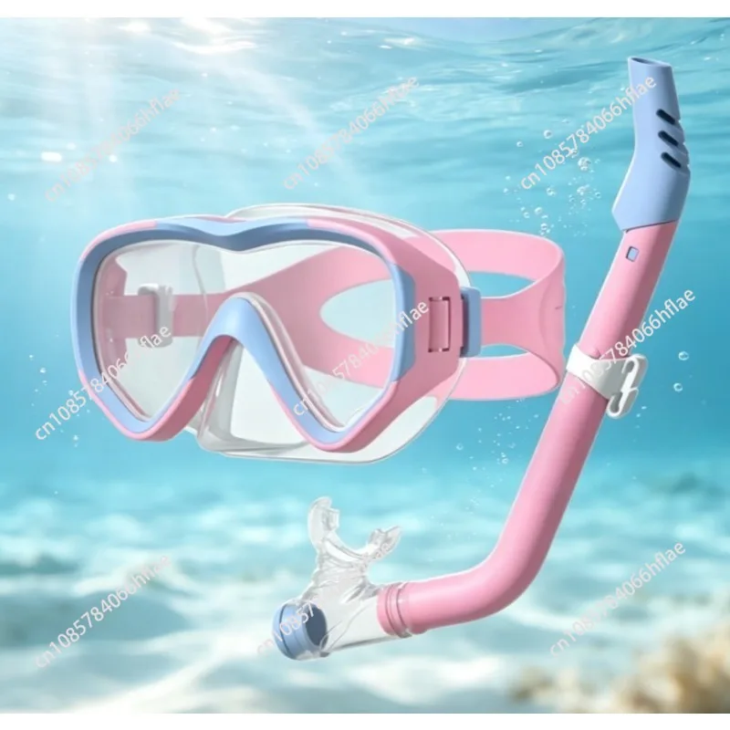 Kids Anti-Fog Snorkel Set Full Wet Snorkeling Mask, Professional Diving Goggles for Boys Girls