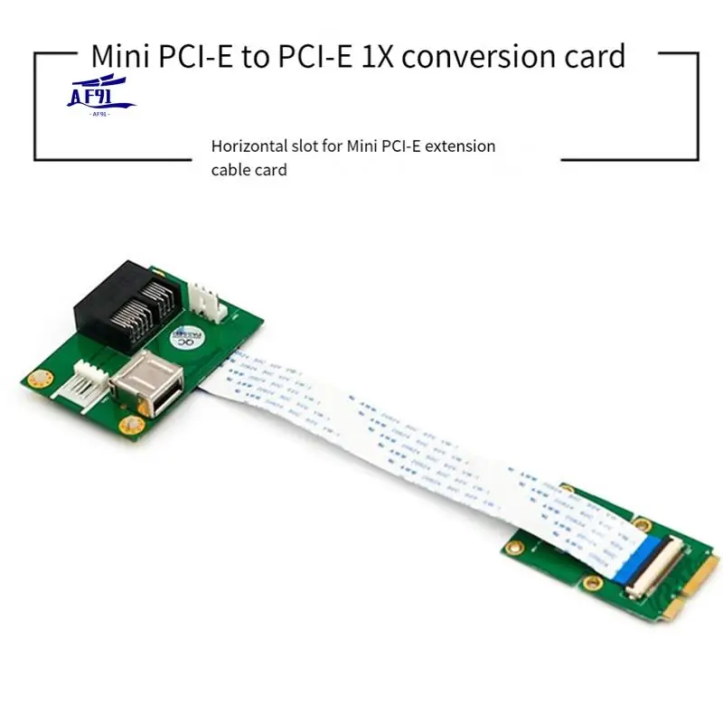 

AF91-PCIE Riser NGFF M.2 Key A/E To PCI-E Express X1+USB Adapter Riser Card With FPC Cable 4Pin Power Supply Cable