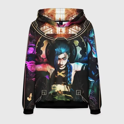 Japanese Anime Arcane League Jinx Graphic Print Hoodies Men Women Fashion Hoodie Sweatshirt Women Coats Winter Spring Sudaderas