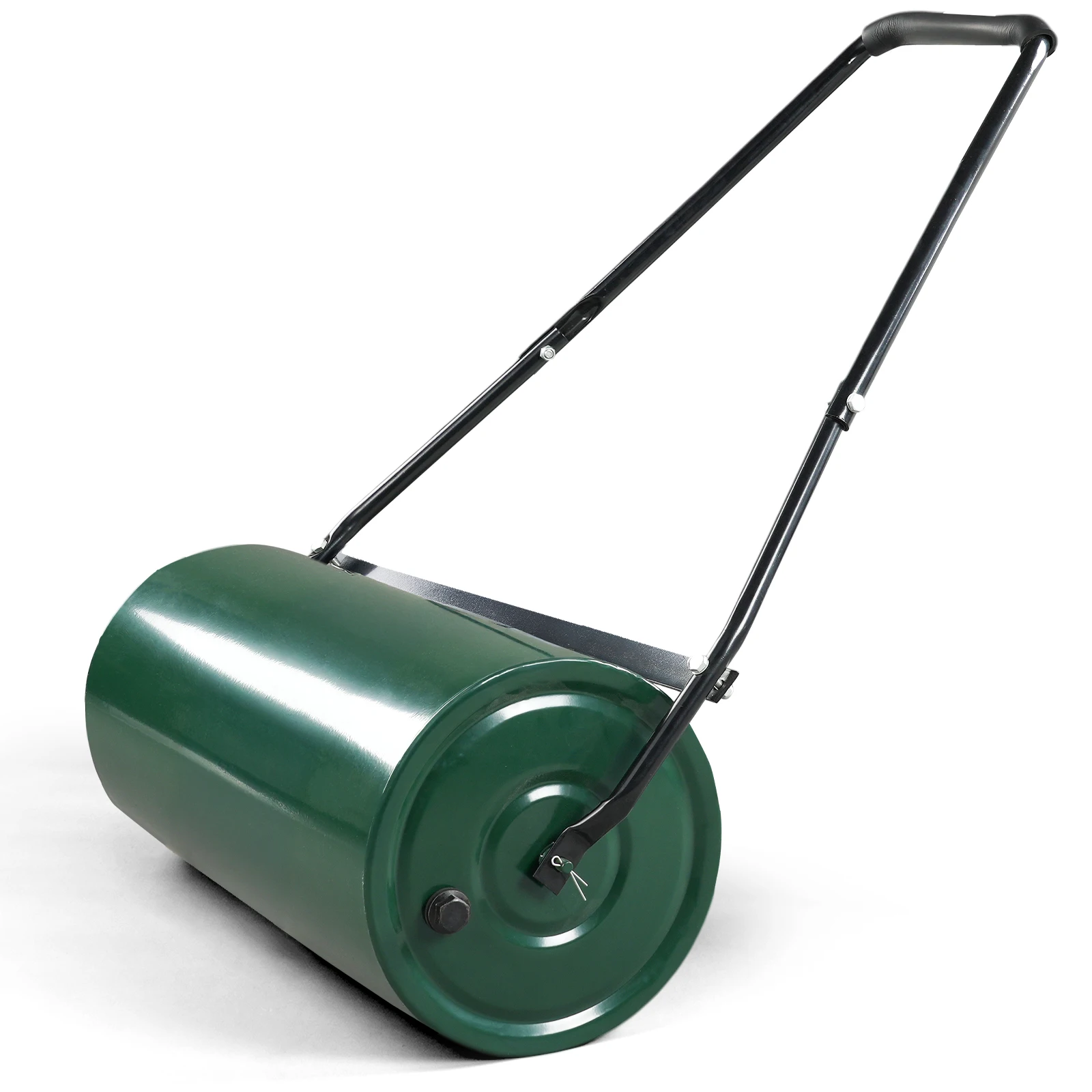 

24in Heavy Duty Steel Lawn Roller, Garden Roller Can Be Filled with Water or Sand, Hand Roller with U-shaped Handle