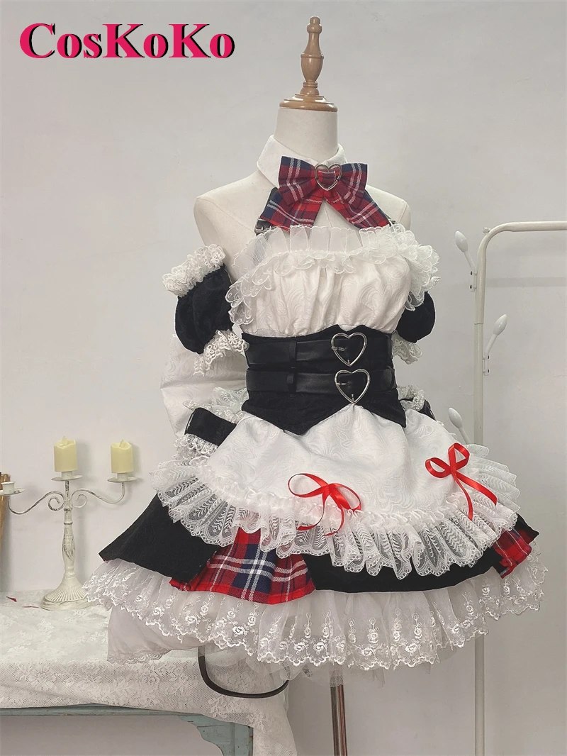 CosKoKo [Customized] Sakamata Chloe Cosplay Anime VTuber Hololive Costume Gorgeous Sweet Maid Dress Party Role Play Clothing