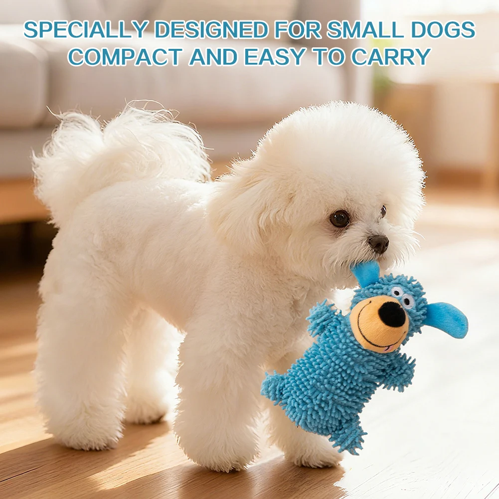 Mop Dog Toy Squeaker incorporado mantiene los perros entretenidos durante las horas. Entrenamiento de cachorros y ayuda comportamental