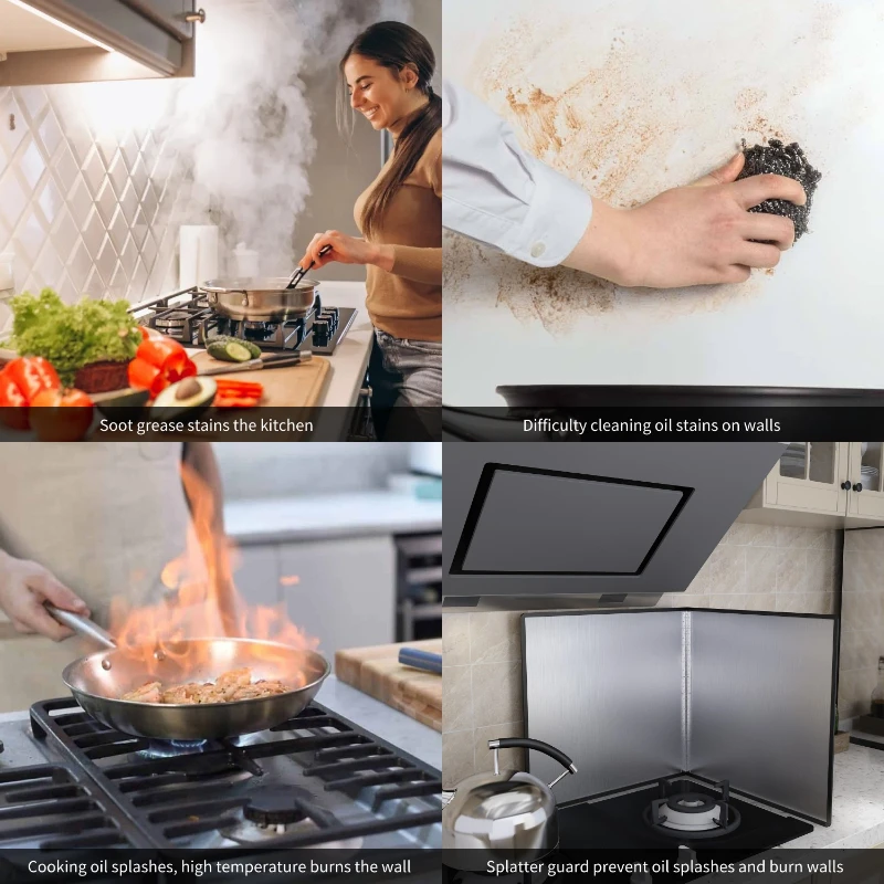 Kitchen Oil Splatter Guard for Stove Top, Stainless Steel Grease Splatter Screen for Cooking, Anti Oil Splash Shield for Frying