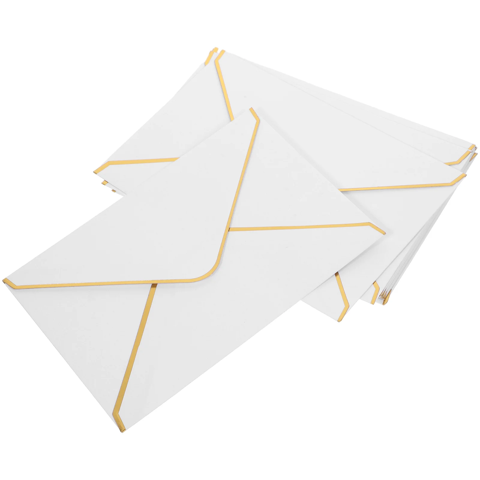 50 Pcs Envelope Portable Invitation Envelopes Multi-function Wedding Postcard Cards Storage Decorative White Blank