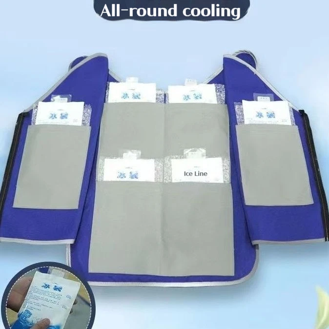 Summer-Cooling-Vest-Men's-and-Women's-Ice-Pack-Cooling-Vest-Outdoor-Heatstroke-Prevention-Work-Clothes-Cool-and-Breathable-Vest
