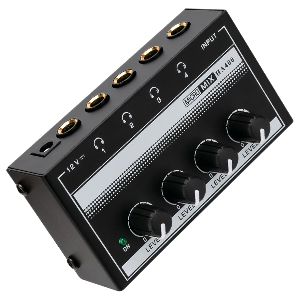 

4 Channel Headphone Amplifier Recording Studio Equipment Portable Sound Amps Splitter Audio Amp headphone output port device