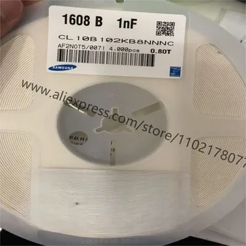 1000~4000pcs 0603-1000pF50v CL10B102KB8NNNC Multilayer Ceramic Capacitor MLCC - SMD/SMT 1nF +/-10% 50V X7R 16 0603 Free Shiping