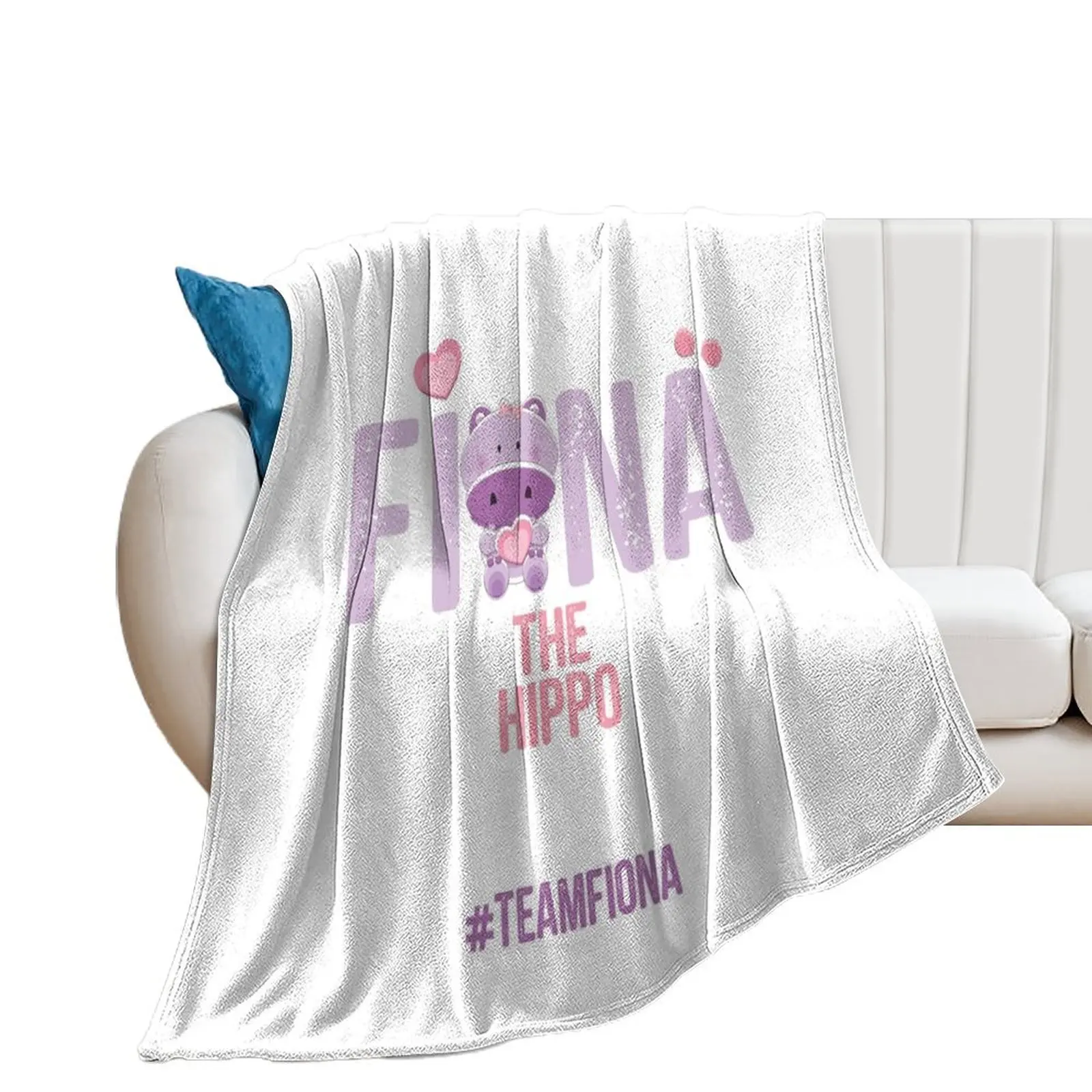 

Fiona The Hippo Team Fiona Gift Throw Blanket Luxury Brand Luxury Designer Warm Blankets