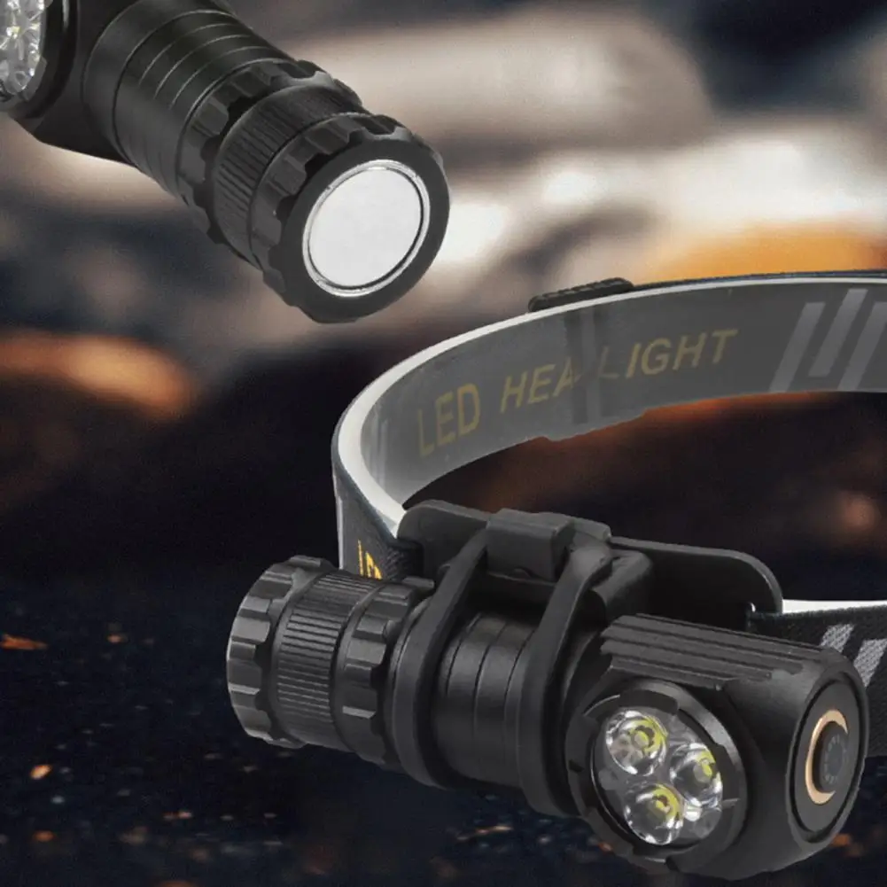 

Long-lasting Rechargeable Headlight Super Bright Rechargeable Led Headlamp with Adjustable Headband for Outdoor Camping