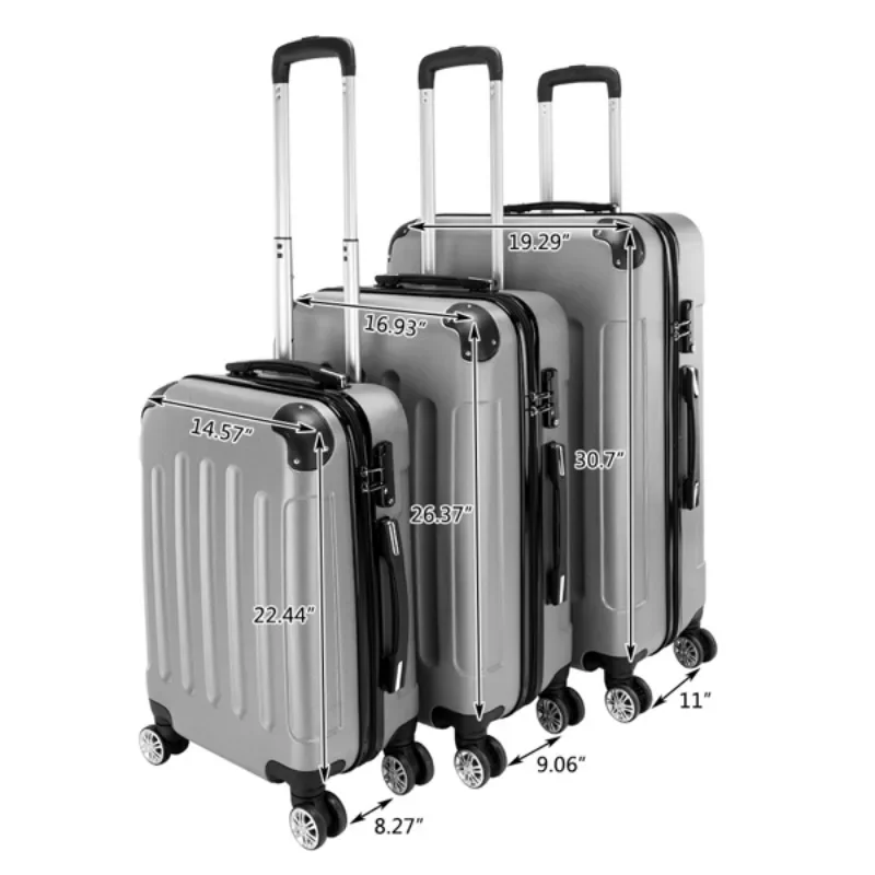 3-in-1 Portable ABS Trolley Case Feel Smooth, Bright Color, Excellent Quality Dirt-Resistant And Easy To Clean