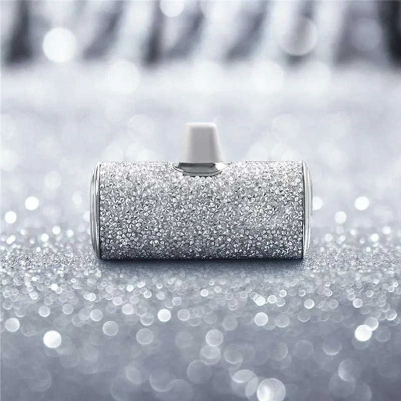 Power Bank Shiny Diamond Fashion High Quality 5000mAh Portable Charger Mobile Power Bank Power Banks Fast Charging