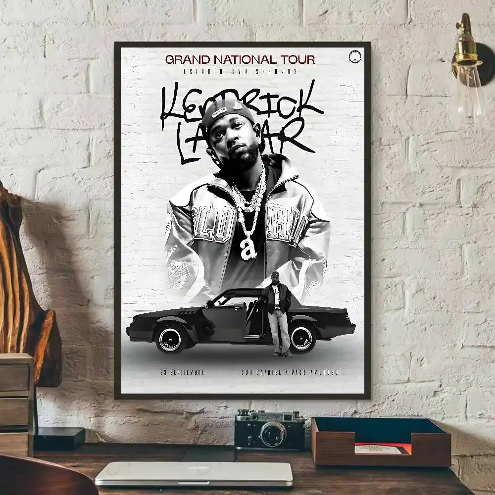 K-Kendrick Lamar Rapper Poster Gallery Prints Self Adhesive Home Decor Decoration Wall Decals Living Room Sticker