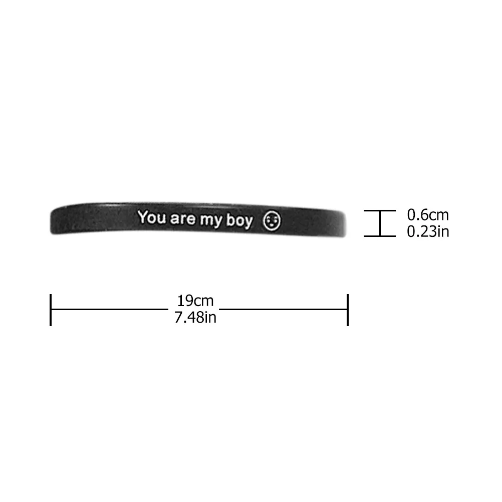 Simple Silicone Letter Wrist Chain Hip-Hop Dance Creative Bracelet Students Couple Wristbands Simple Wristbands