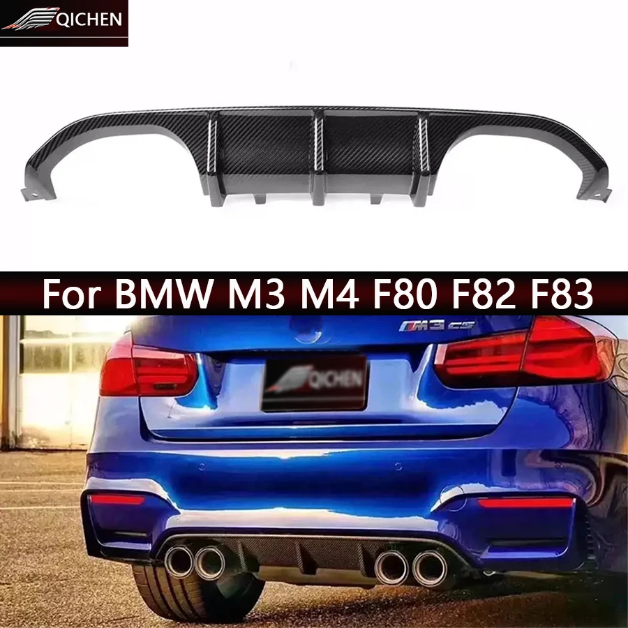 

Для BMW M3 M4 F80 F82 F83 MP Стиль Углеродное волокно Автомобильный задний бампер Диффузор Сплиттер Спойлер Задняя губа Автомобильные аксессуары Кузовный комплект