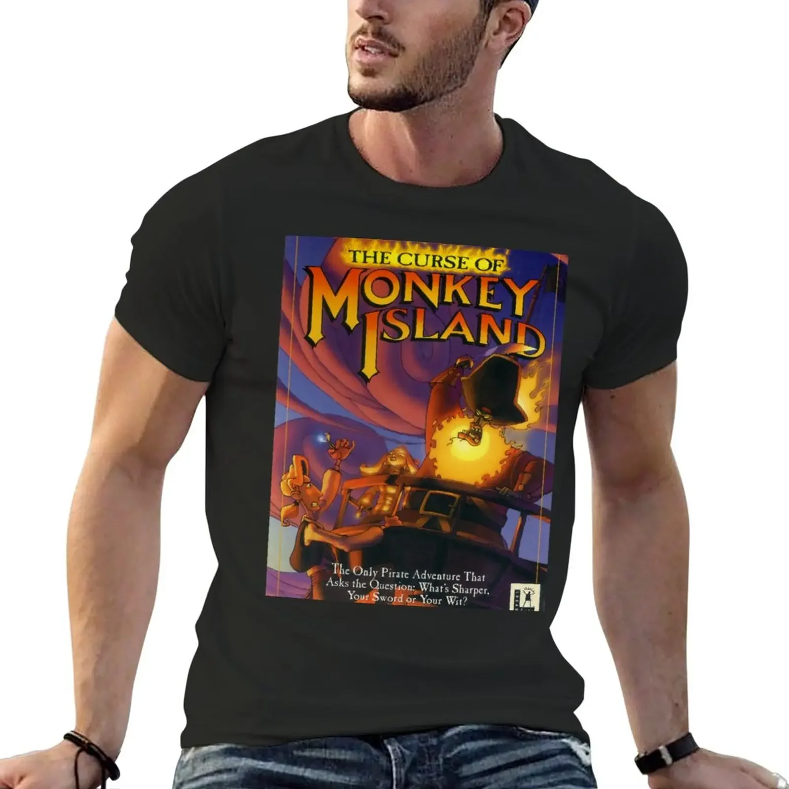 THE CURSE OF MONKEY ISLAND T-Shirt heavyweights tees t shirts for men graphic