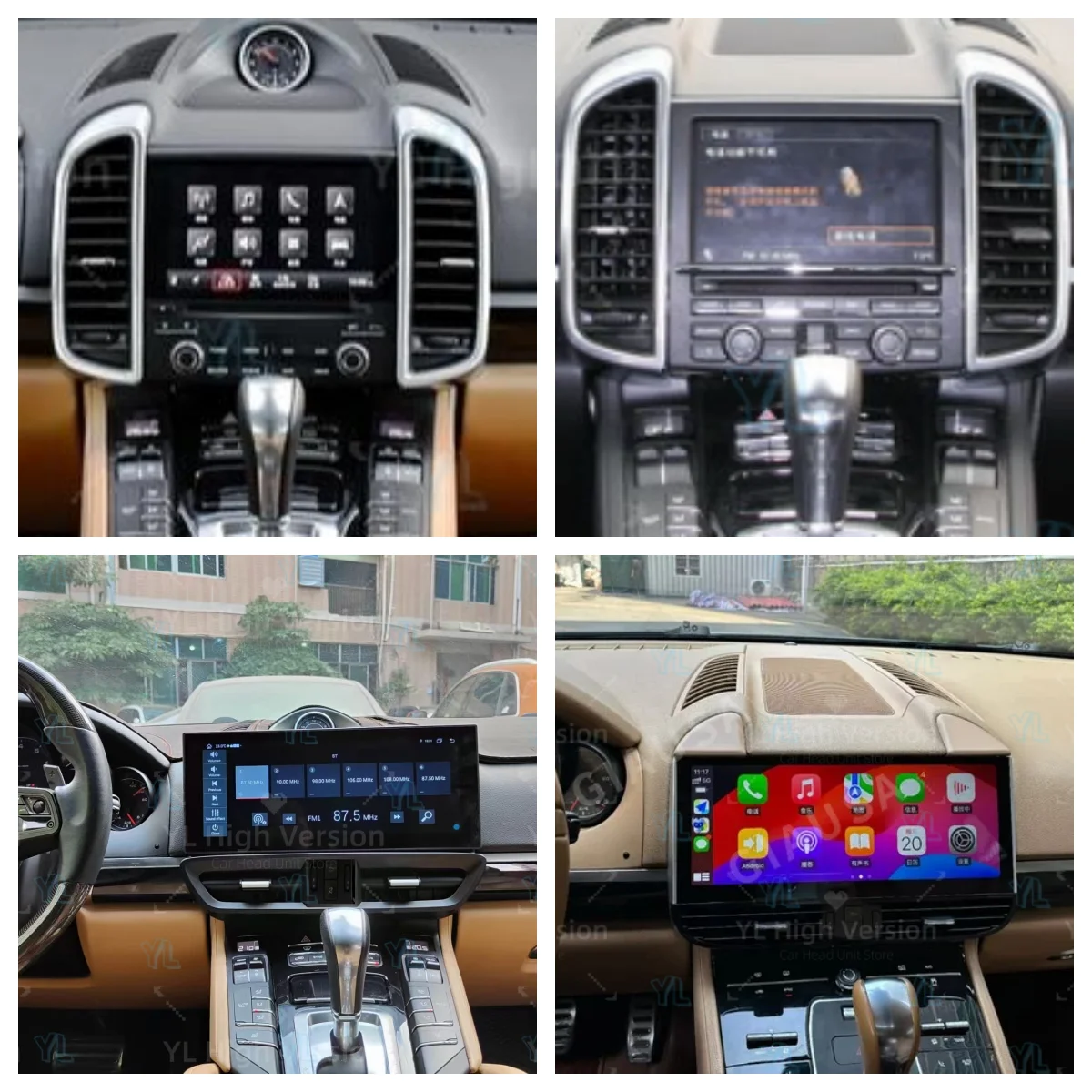 12.3inch Car Multimedia Video Player GPS Navigation Android14 Radio Stereo Carplay 4G Audio For Porsche Cayenne 2010-2017 BT 5.0