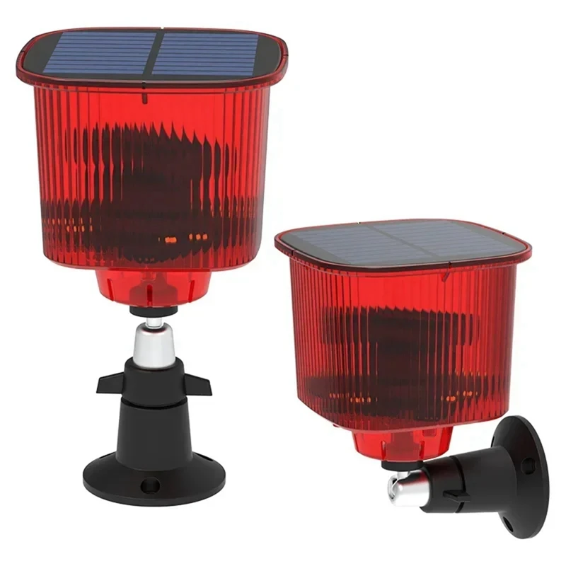 Heißer-Solar Powered Alarm Licht Vogel Tier Repllent Motion Sensor Detektor Sirene Strobe Für Home Obstgarten Bauernhof