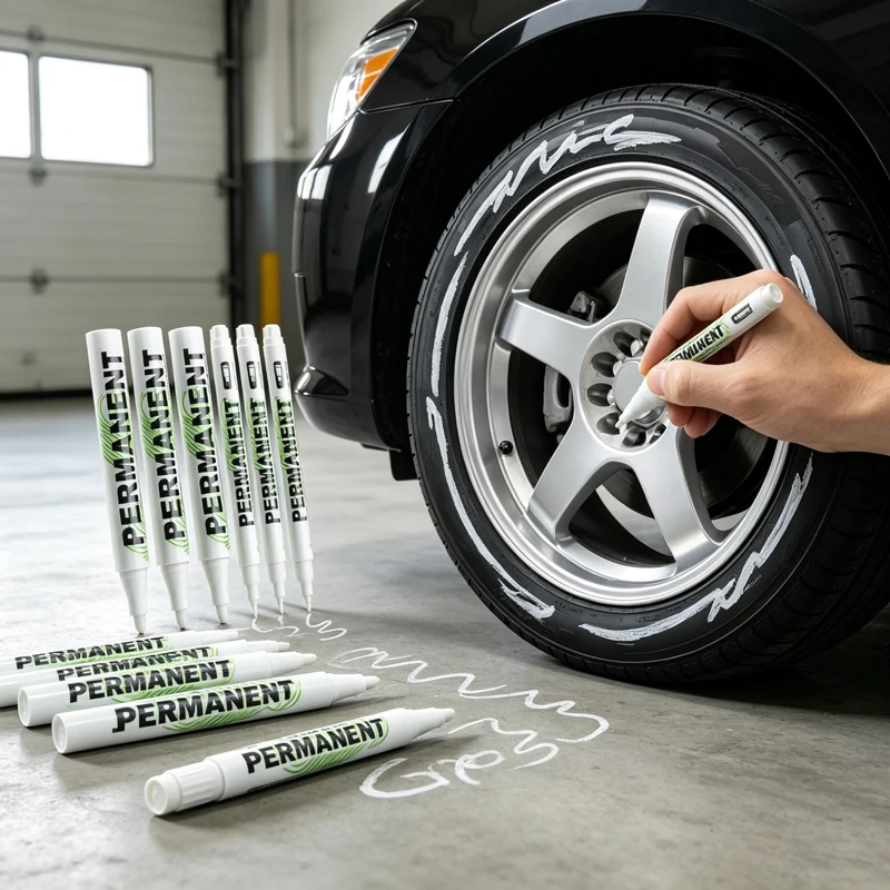 1-20Pcs 1.0mm Permanent White Marker Pens, Waterproof Oil Based Paint Markers  Fabric, Wood, Leather DIY Painting Crafts