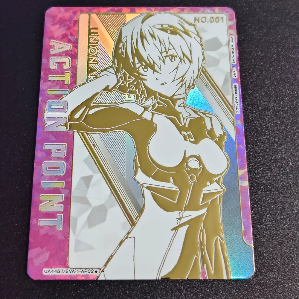 Tarjeta de colección de Anime Union Arena, Evangelion Rei Ayanami, punto de acción UA44BT/EVA-1-AP02, tarjeta Flash de Color refractivo, regalos para niños