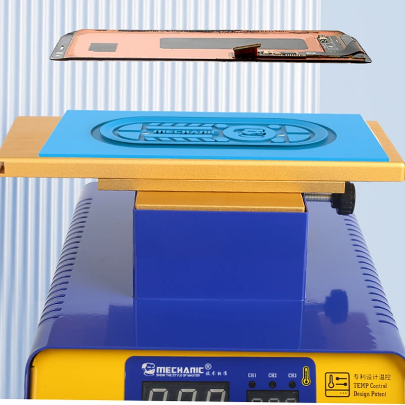 Almofada de silicone mecânica antiderrapante, resistente ao calor, para separador de tela lcd universal de 7 polegadas, ferramenta de reparo de tela curvada para celular