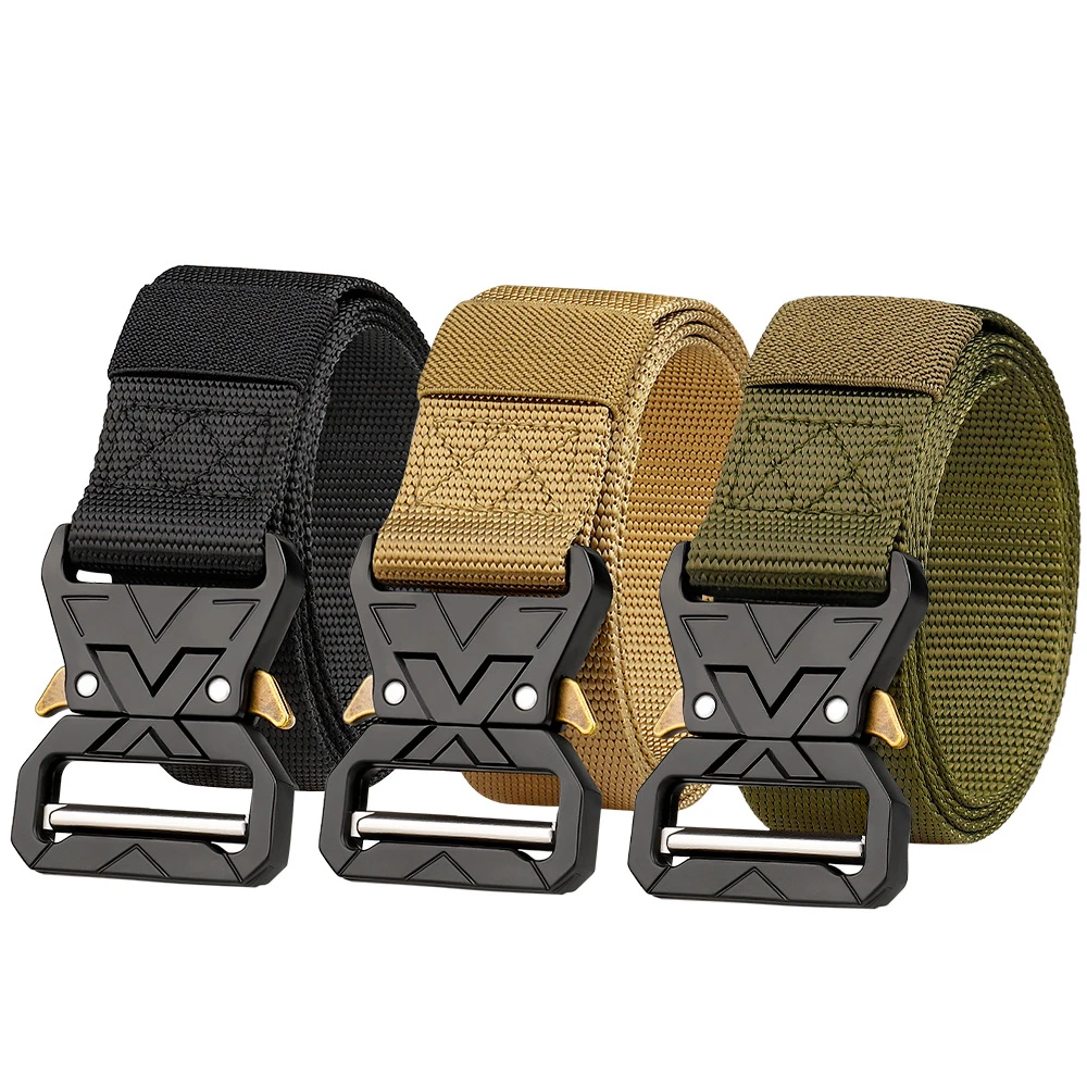 

Genuine Tactical Belt Metal Buckle Quick Release Elastic Belt Casual Tooling Training Belt Men's Trousers Belt