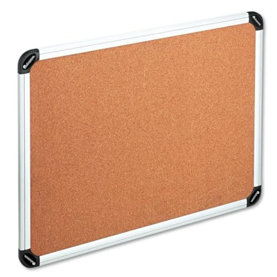 

43714 Cork Board with Aluminum Frame 48 x 36 Natural Silver Frame