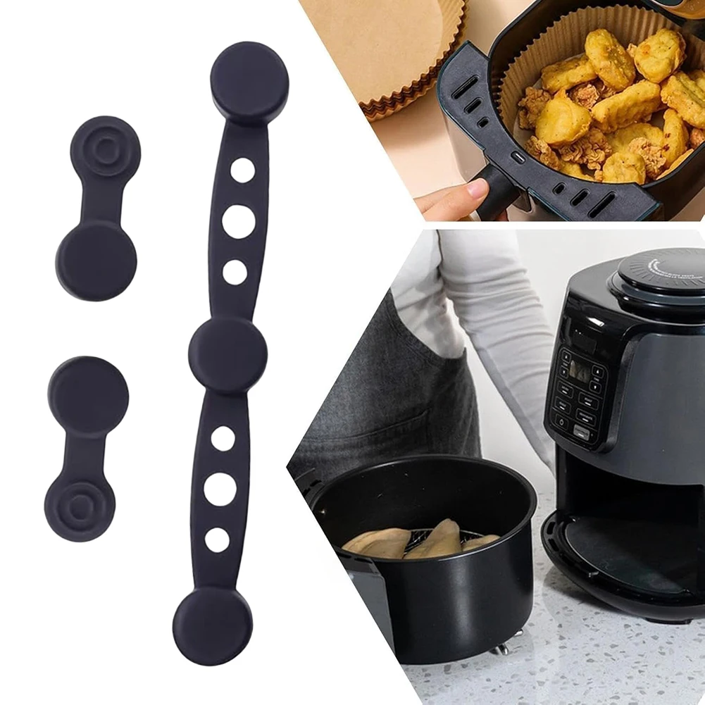 Air Fryer Magnet Silicone Buckle Baking Paper Fixation Tool Prevent Paper To Burn Magnetic Air Fryer Buckle for Kitchen Baking