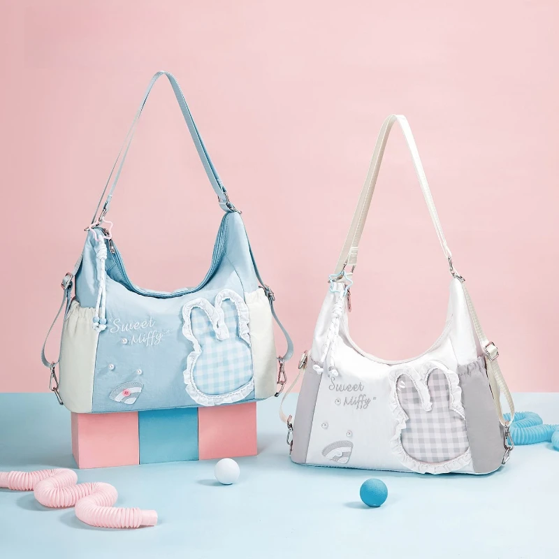 Cartoon Kawaii Miffy Fashion Leisure Large Capacity NewStyle Antifouling Wear-resistant Practical Convenient Storage Zipper Gift