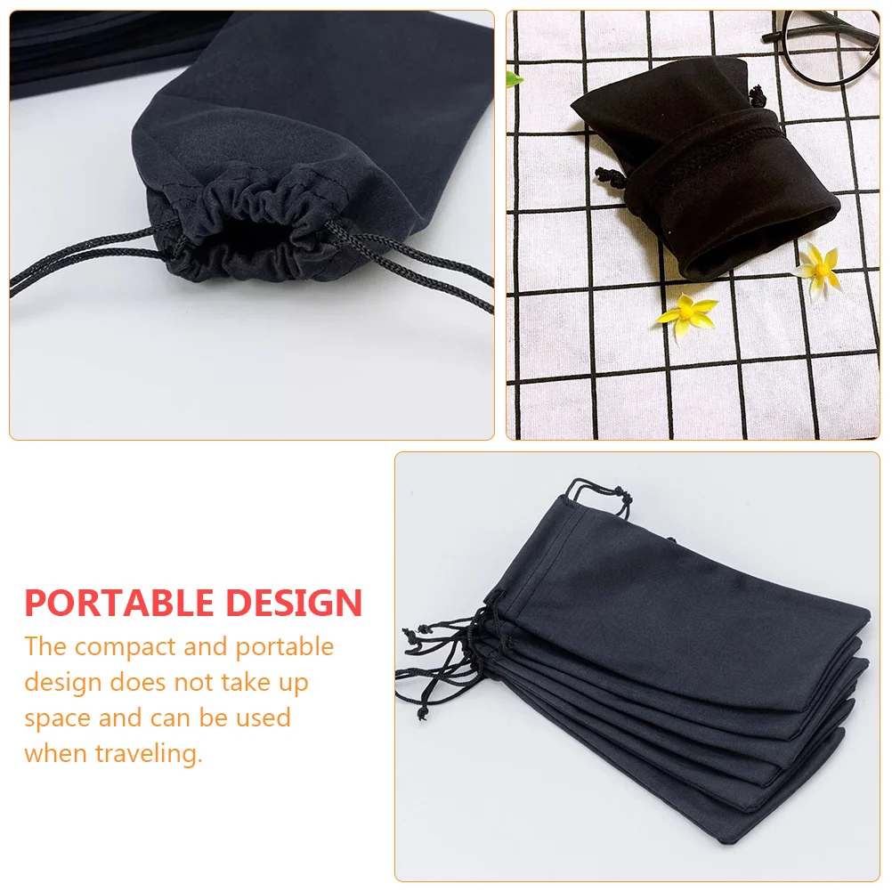 

20Pcs Sunglasses Storage Bags Drawstring Glasses Case Portable Pouch Protective Soft Holder for Glasses Travel Carry
